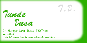 tunde dusa business card